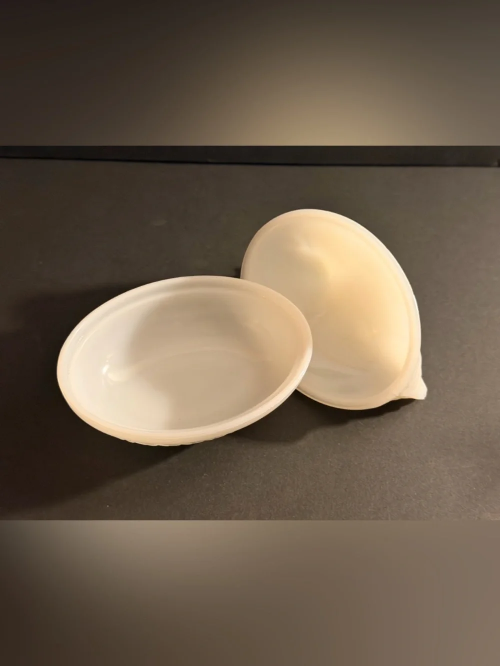 Milk Glass Hen on Nest Candy Dish - Picture 3 of 6